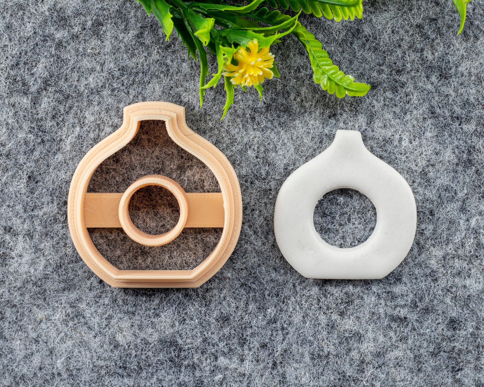 Organic Shape Clay Cutter, Pot shape Polymer clay cutter, Earring cutter