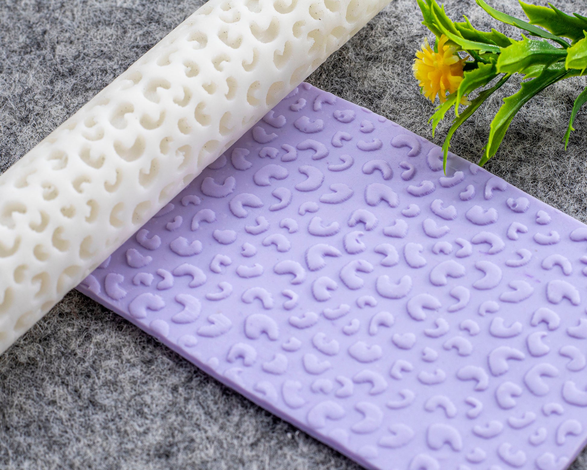 Leopard Texture Roller for Polymer Clay Earrings | Clay Texture Roller | Pottery Roller | Clay Texture Tool | Hand Roller