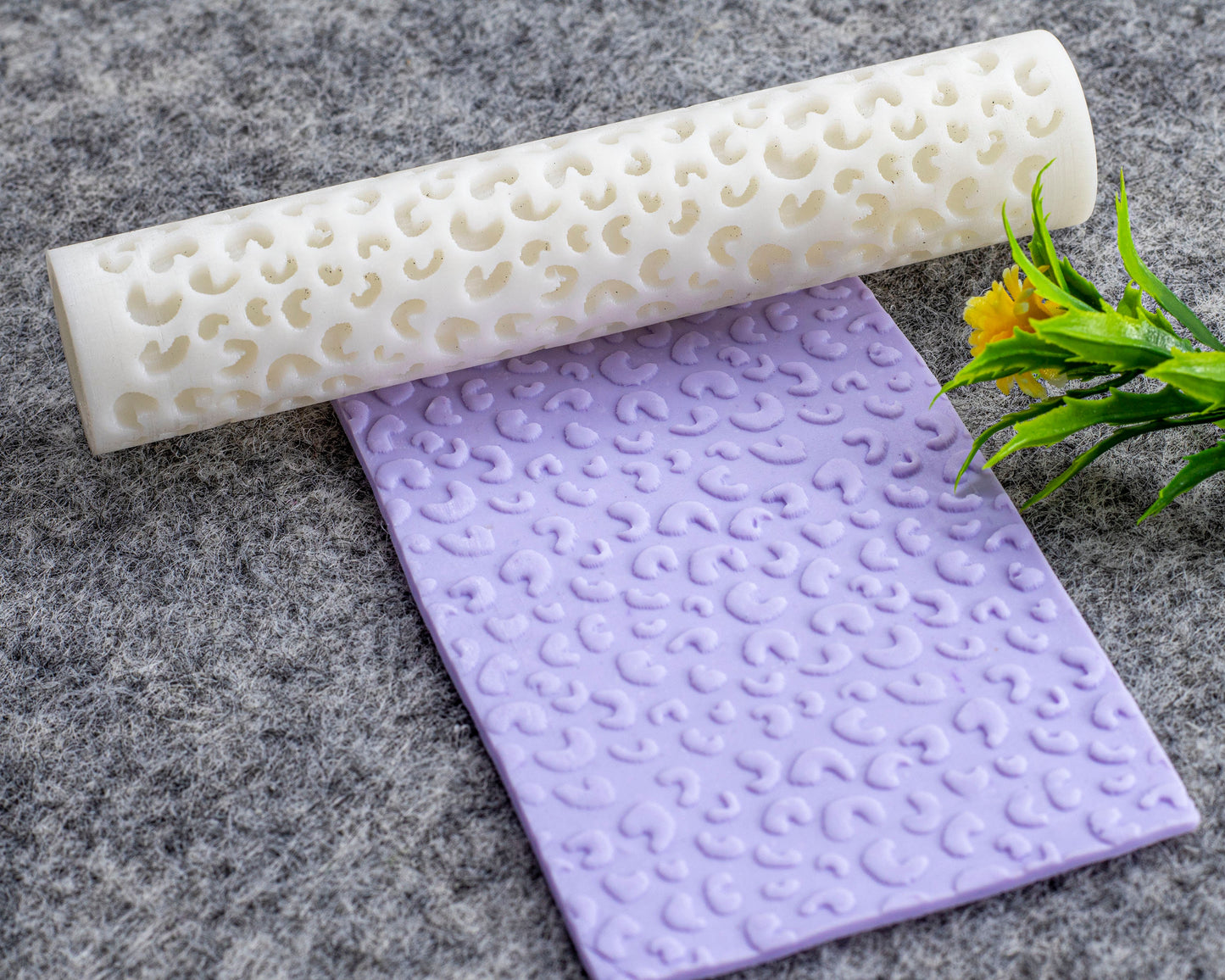 Leopard Texture Roller for Polymer Clay Earrings | Clay Texture Roller | Pottery Roller | Clay Texture Tool | Hand Roller
