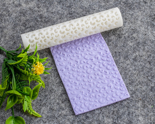 Leopard Texture Roller for Polymer Clay Earrings | Clay Texture Roller | Pottery Roller | Clay Texture Tool | Hand Roller