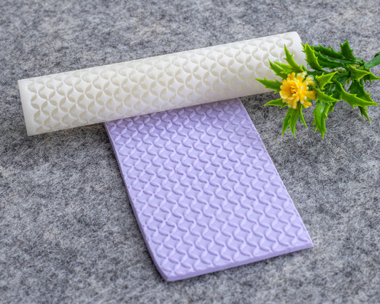 Rhombus Texture Roller for Polymer Clay Earrings | Clay Texture Roller | Pottery Roller | Clay Texture Tool | Hand Roller