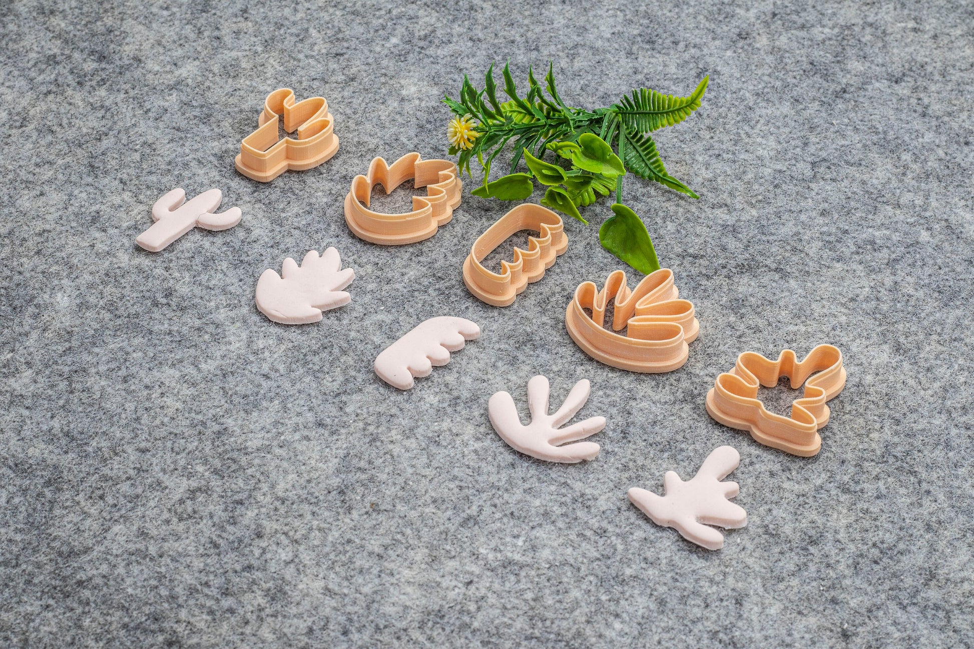 Organic shape set-5 Polymer clay cutter, Clay earring cutters, Polymer clay tools, 3D printed cutters#631