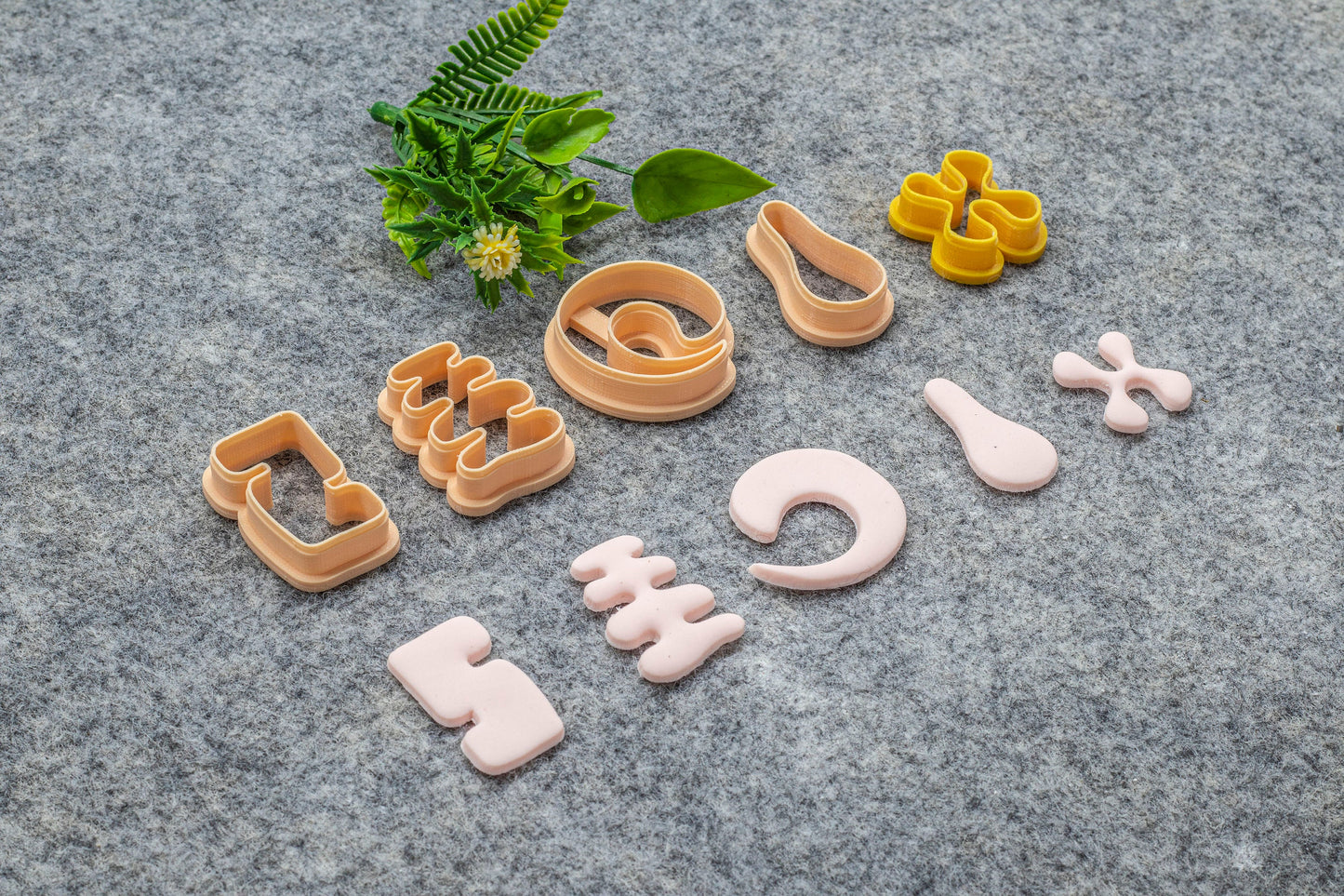 Organic shape set-1 Polymer clay cutter, Clay earring cutters, Polymer clay tools, 3D printed cutters#625