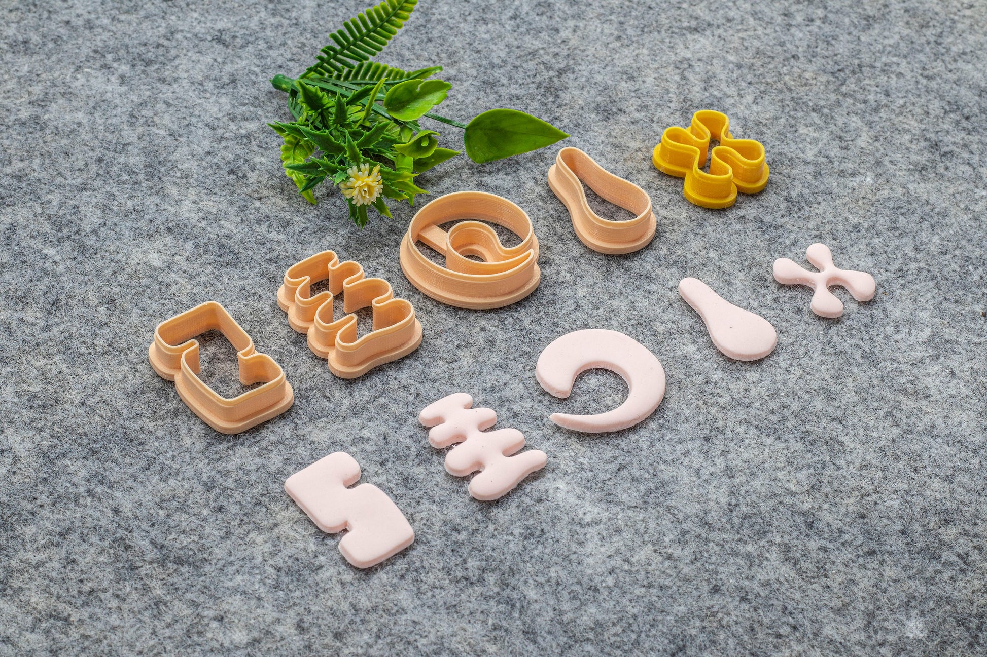 Organic shape set-1 Polymer clay cutter, Clay earring cutters, Polymer clay tools, 3D printed cutters#625