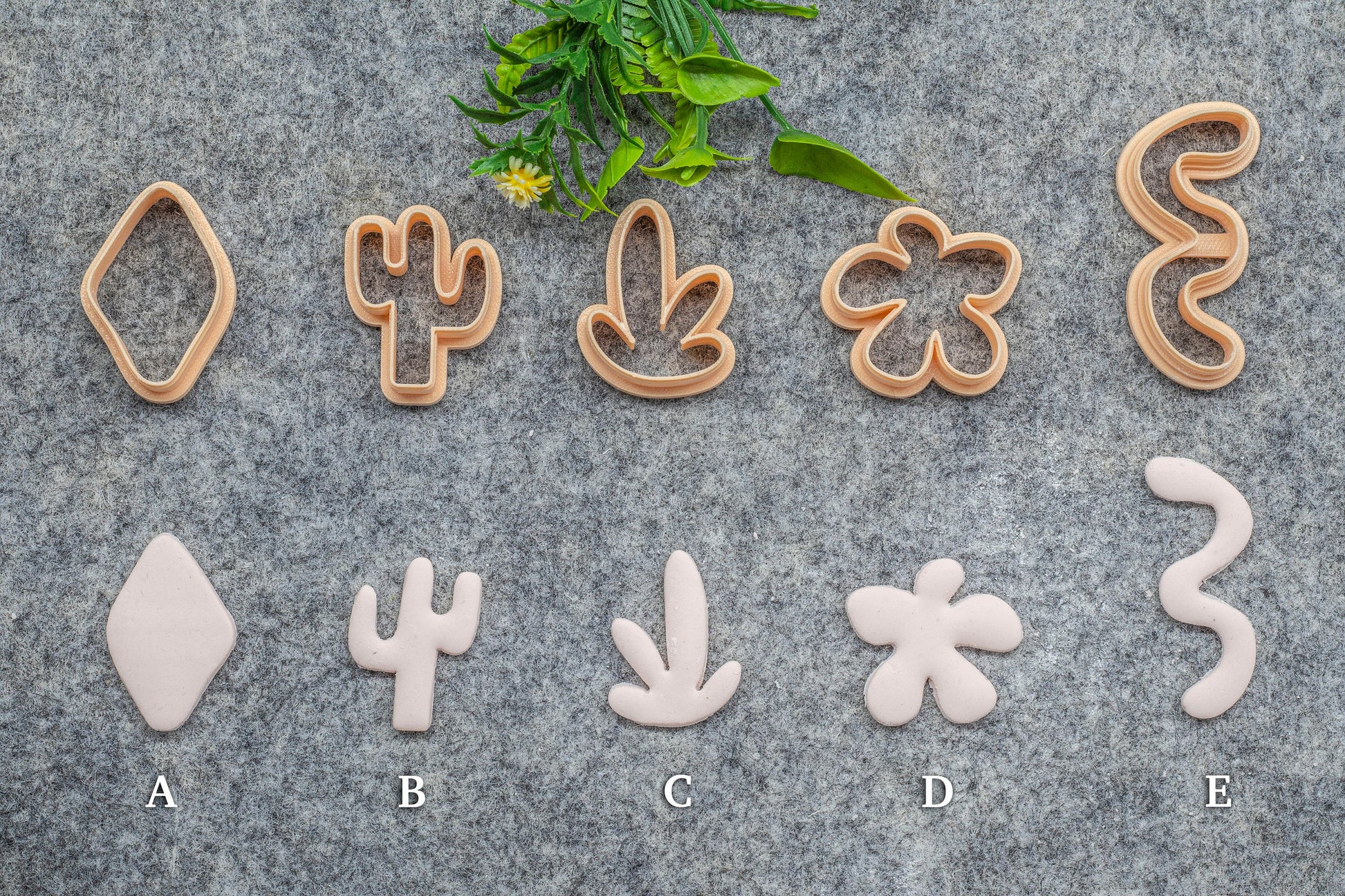 Organic shape set-4 Polymer clay cutter, Clay earring cutters, Polymer clay tools, 3D printed cutters#640