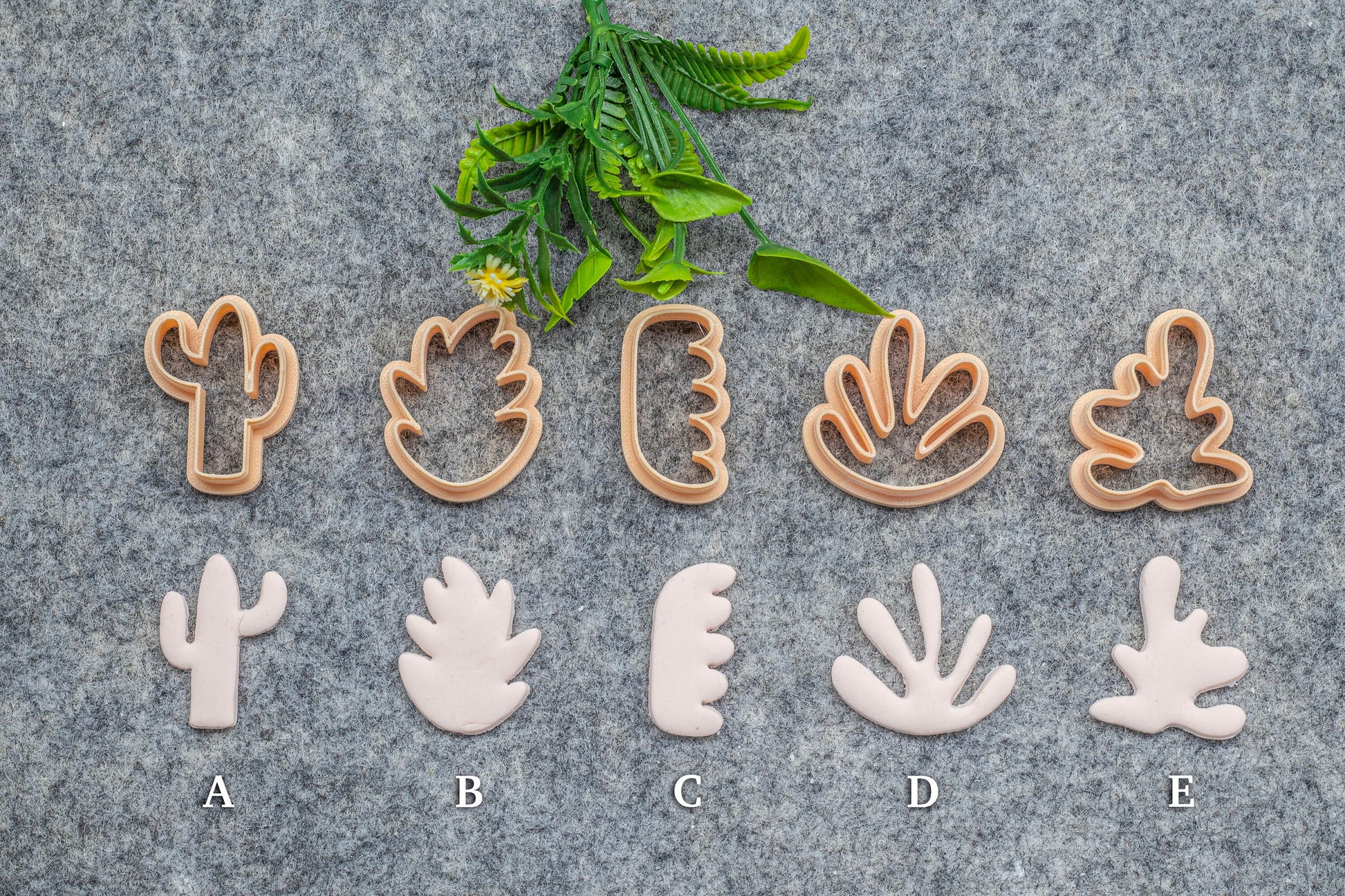 Organic shape set-5 Polymer clay cutter, Clay earring cutters, Polymer clay tools, 3D printed cutters#631