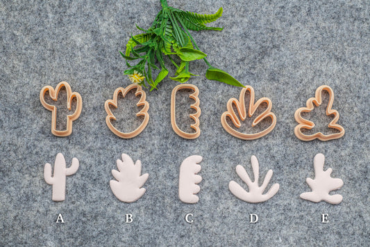 Organic shape set-5 Polymer clay cutter, Clay earring cutters, Polymer clay tools, 3D printed cutters#631
