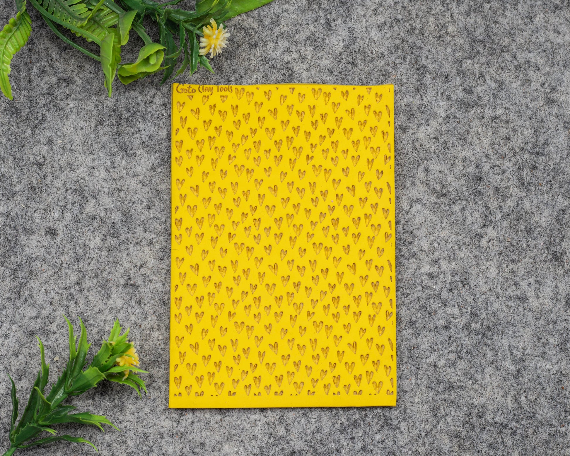Valentine Heart Texture mat for polymer clay, Polymer Clay Rubber Texture mat, Texture Tile mats, Fimo, Sculpey, Cernit