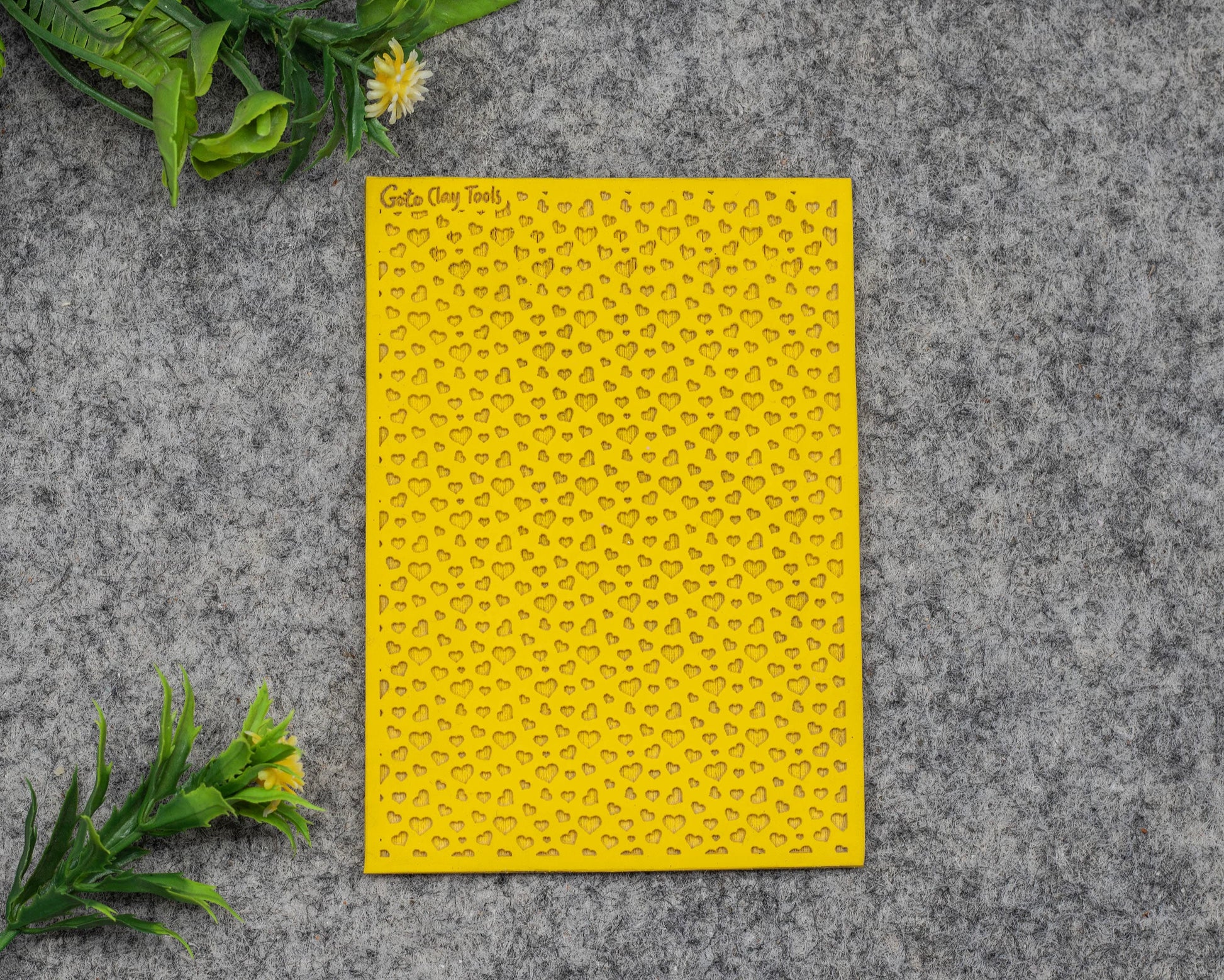 Valentine Heart Texture mat for polymer clay, Polymer Clay Rubber Texture mat, Texture Tile mats, Fimo, Sculpey, Cernit