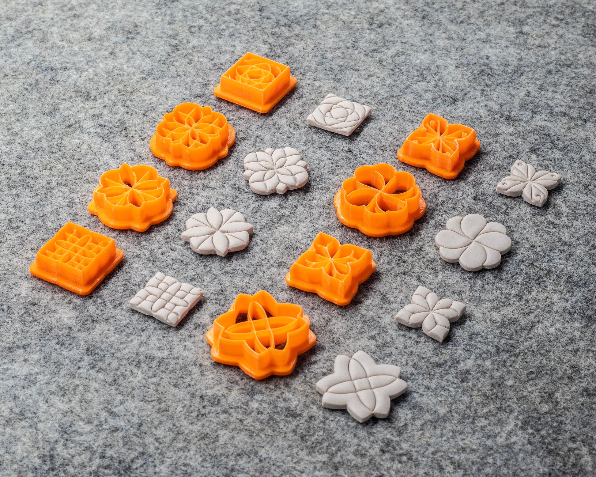 Symmetrical tile Polymer clay cutter, Earring cutter | Set-1