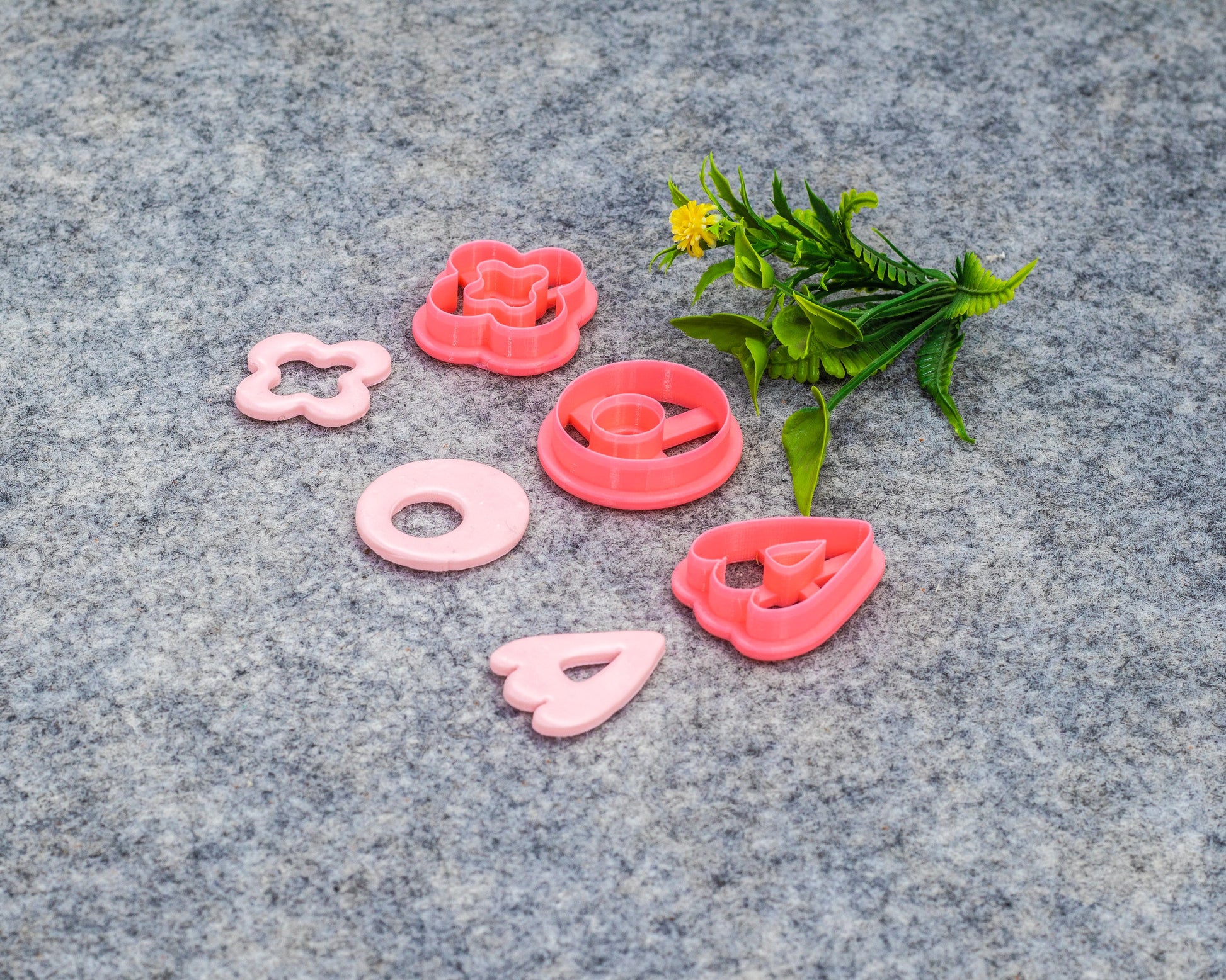 Organic shape Polymer clay cutter, Clay earring cutters, Polymer clay tools, 3D printed cutters #610