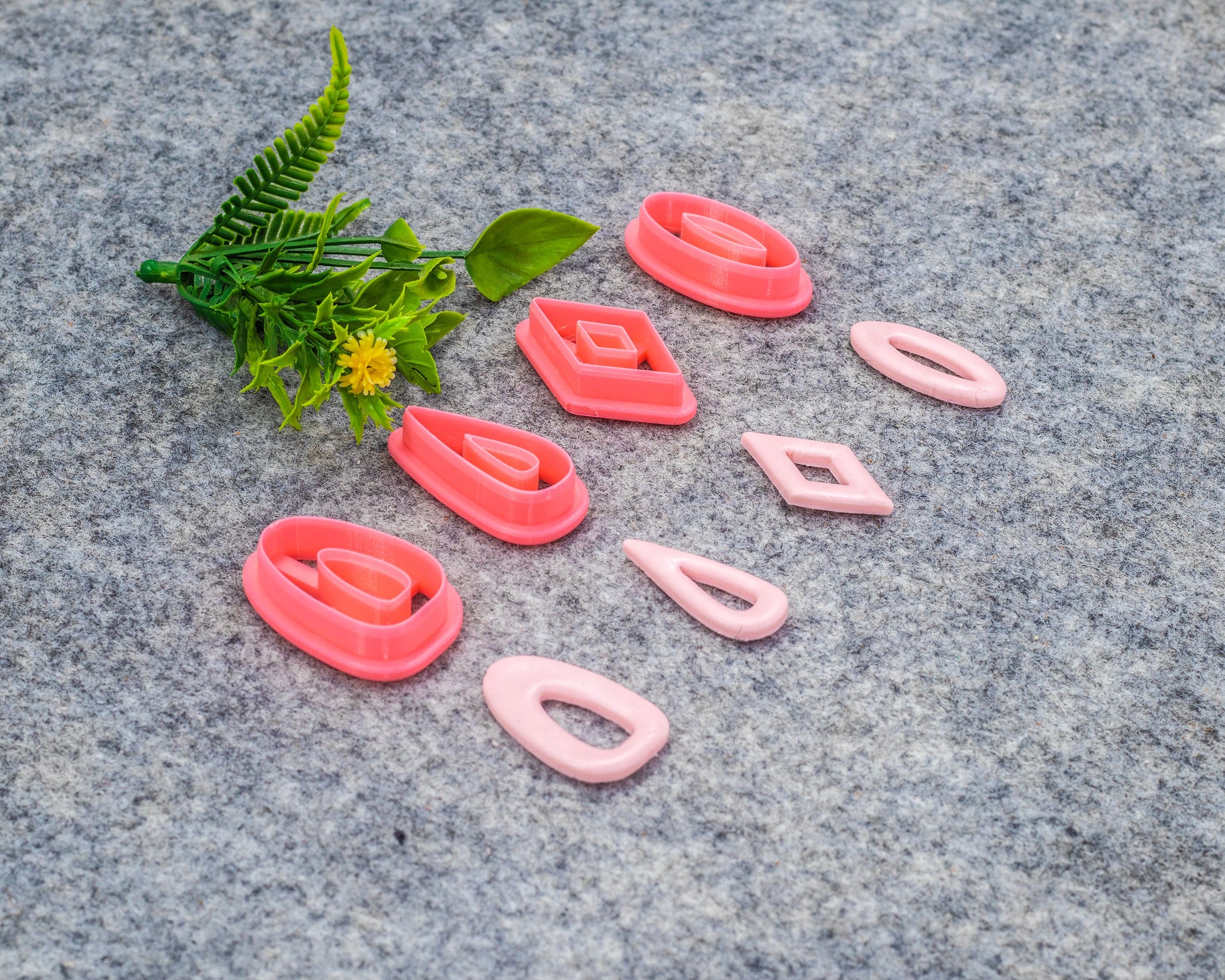 Organic shape Polymer clay cutter, Clay earring cutters, Polymer clay tools, 3D printed cutters #612
