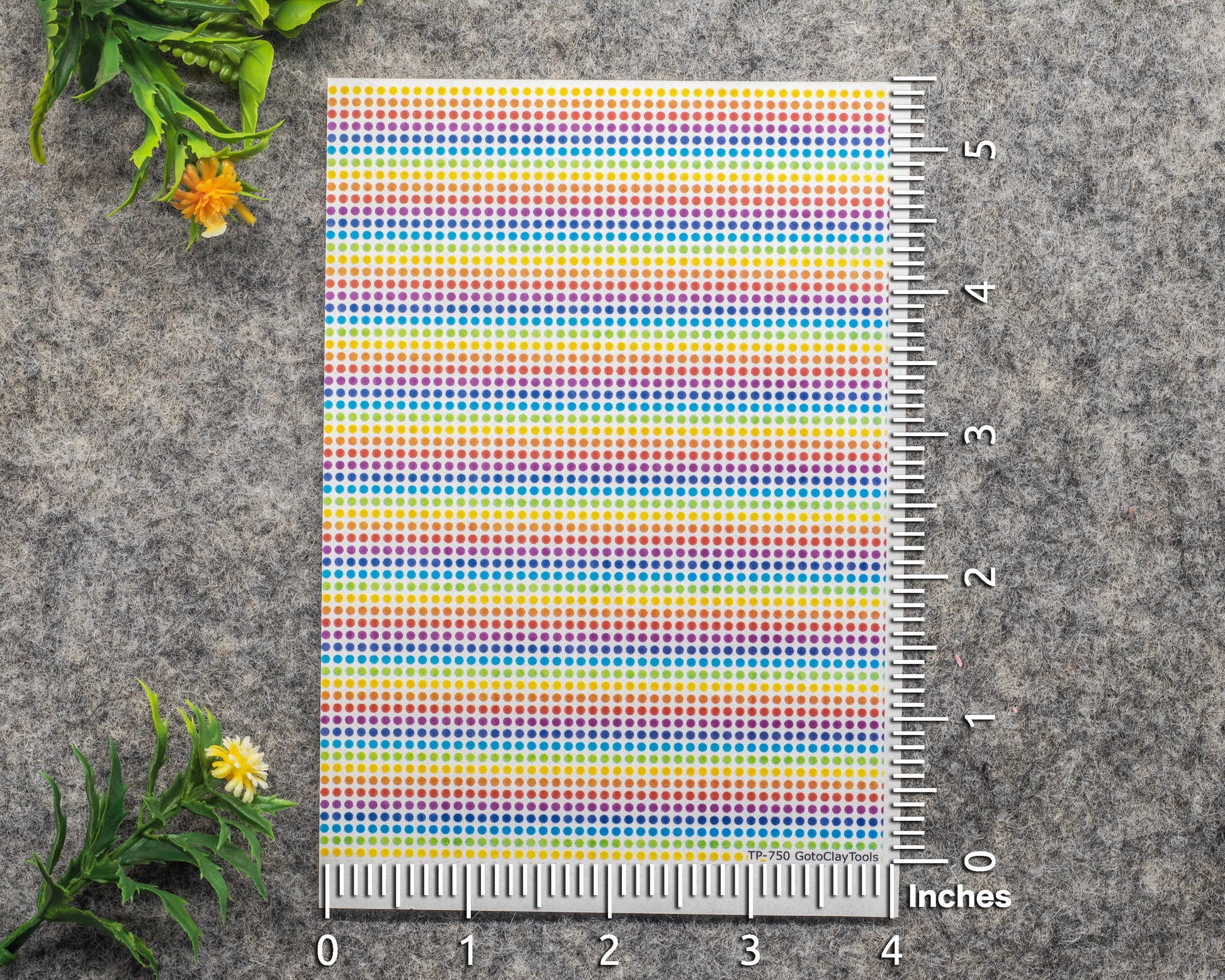 Transfer paper for polymer clay, Rainbow dots, water soluble transfer paper, polymer clay image transfers, magic transfer paper #750