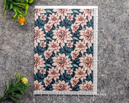 Transfer paper for polymer clay, Floral print, water soluble transfer paper, polymer clay image transfers, magic transfer paper #697