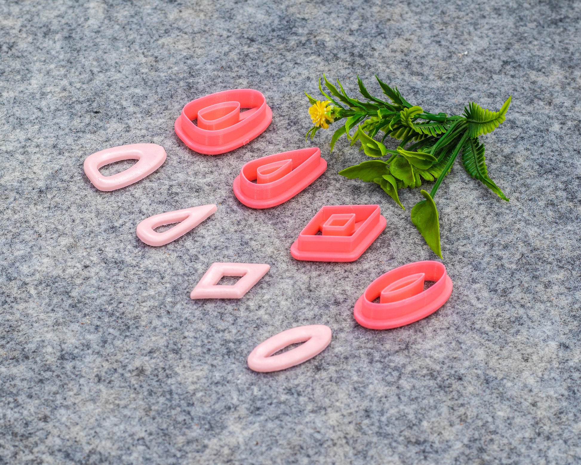 Organic shape Polymer clay cutter, Clay earring cutters, Polymer clay tools, 3D printed cutters #612