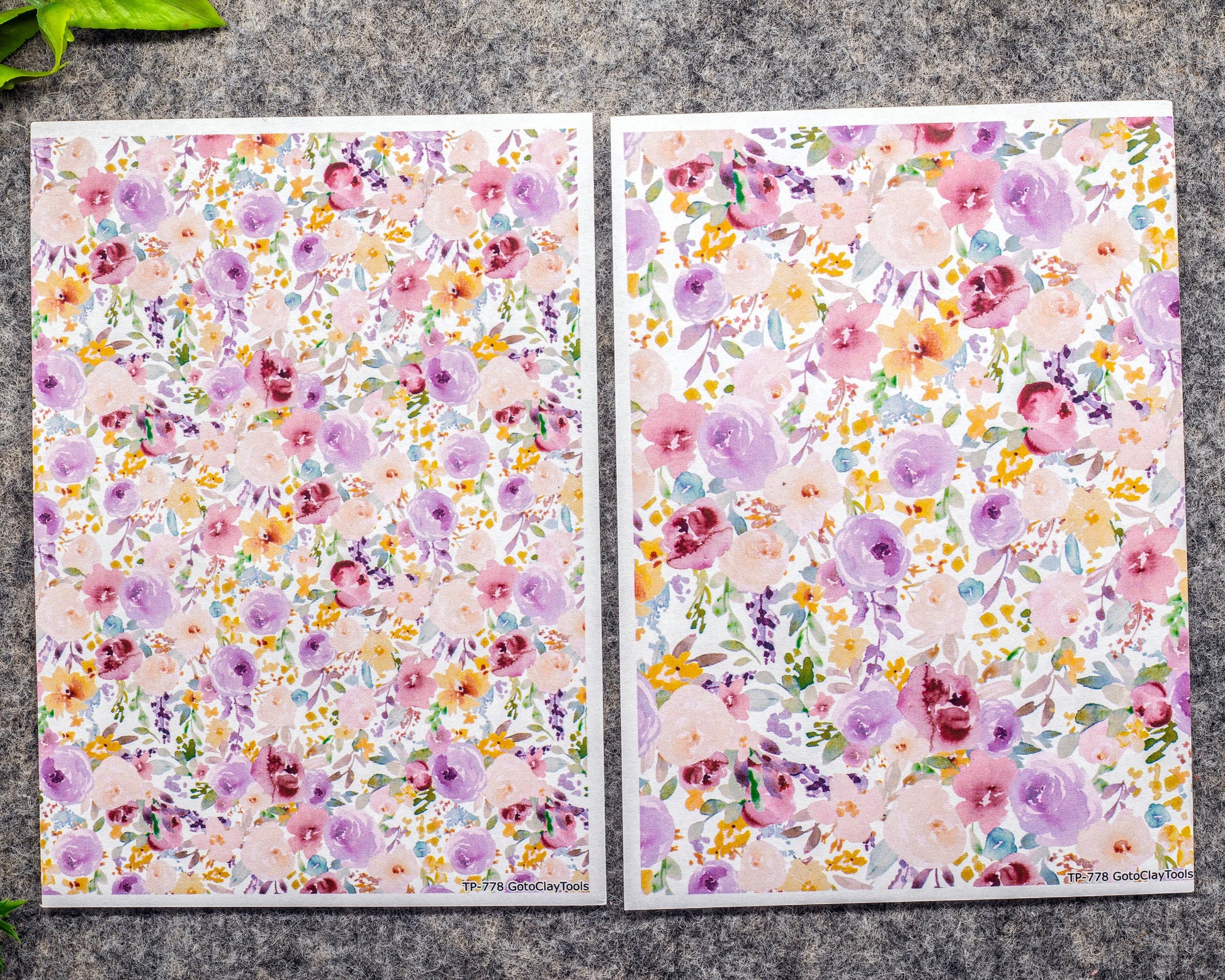 Transfer paper for polymer clay, Watercolor flowers, water soluble transfer paper, polymer clay image transfers, magic transfer paper #778C