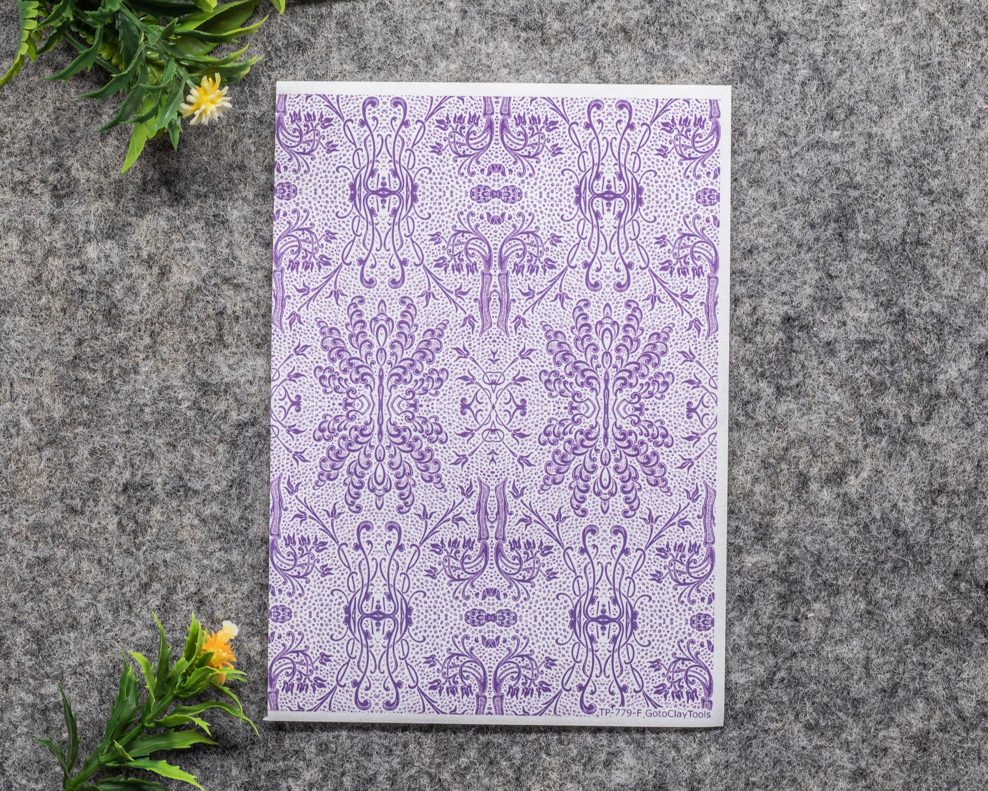 Transfer paper for polymer clay, Vintage patterns, water soluble transfer paper, polymer clay image transfers, magic transfer paper #779