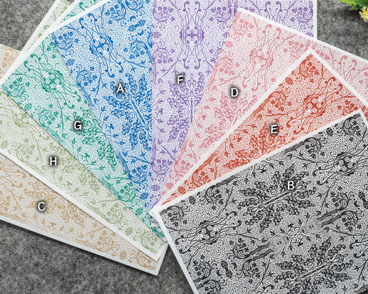 Transfer paper for polymer clay, Vintage patterns, water soluble transfer paper, polymer clay image transfers, magic transfer paper #779