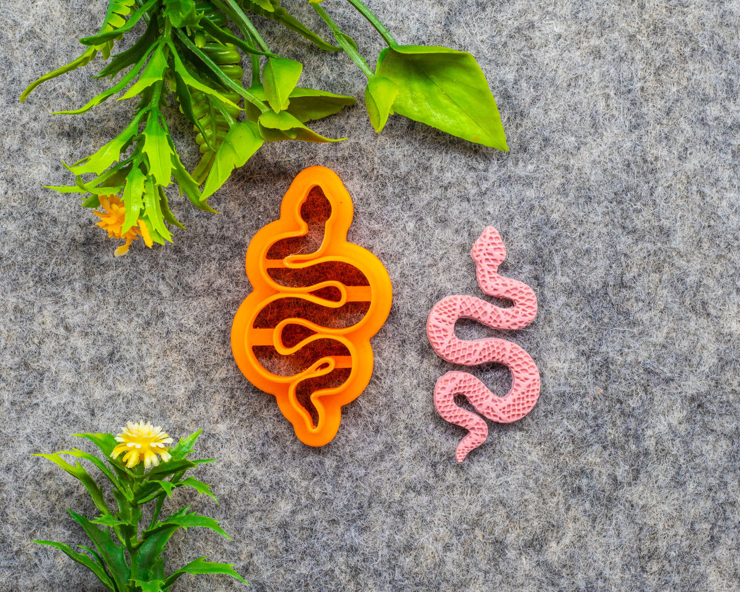 Snake shape Polymer clay cutter, boho snake Clay earring cutters, Polymer clay tools, 3D printed cutters #616