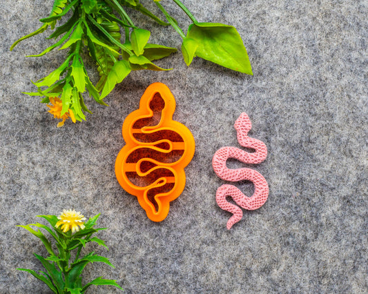 Snake shape Polymer clay cutter, boho snake Clay earring cutters, Polymer clay tools, 3D printed cutters #616