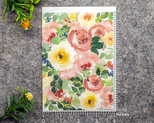 Transfer paper for polymer clay, Watercolor flowers, water soluble transfer paper, polymer clay image transfers, magic transfer paper #672