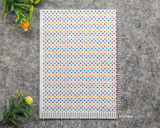 Transfer paper for polymer clay, colorful dots, water soluble transfer paper, polymer clay image transfers, magic transfer paper #751