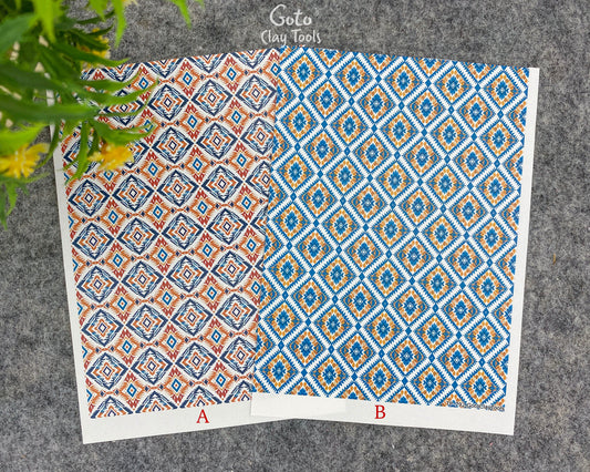 Transfer paper for polymer clay, Tribal pattern, water soluble transfer paper, polymer clay image transfers, magic transfer paper #792