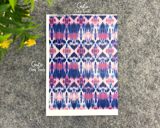 Transfer paper for polymer clay, Tie dye pattern, water soluble transfer paper, polymer clay image transfers, magic transfer paper #794