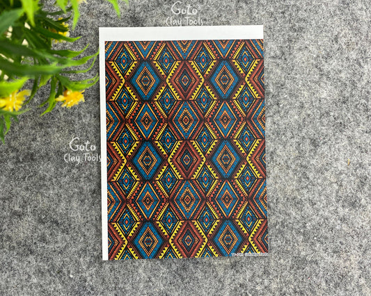 Transfer paper for polymer clay, African tribal, water soluble transfer paper, polymer clay image transfers, magic transfer paper #789
