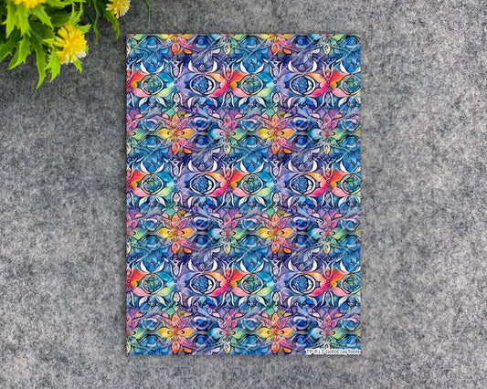 Transfer paper for polymer clay, Tie dye pattern, water soluble transfer paper, polymer clay image transfers, magic transfer paper #813