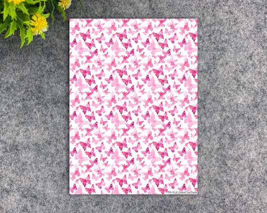 Transfer paper for polymer clay, Watercolor butterfly, water soluble transfer paper, polymer clay image transfers, magic transfer paper #818