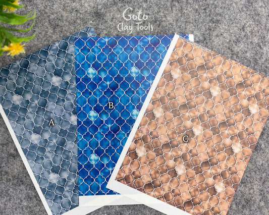 Transfer paper for polymer clay, Ceramic tiles, water soluble transfer paper, polymer clay image transfers, magic transfer paper #788