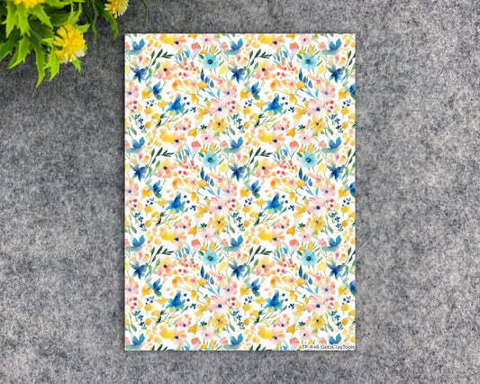 Transfer paper for polymer clay, Watercolor flowers, water soluble transfer paper, polymer clay image transfers, magic transfer paper #846