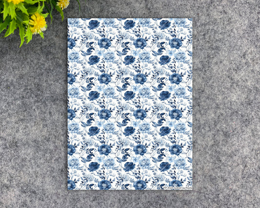 Transfer paper for polymer clay, Watercolor flowers, water soluble transfer paper, polymer clay image transfers, magic transfer paper #864