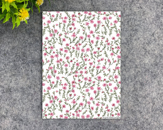 Transfer paper for polymer clay, Small liberty print , water soluble transfer paper, polymer clay image transfers, magic transfer paper #849
