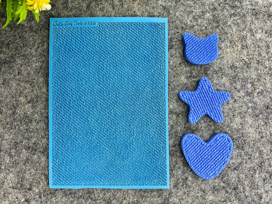 Jeans Texture mat for polymer clay, Polymer Clay Rubber Texture mat, Texture Tile mats, Fimo, Sculpey, Cernit #556