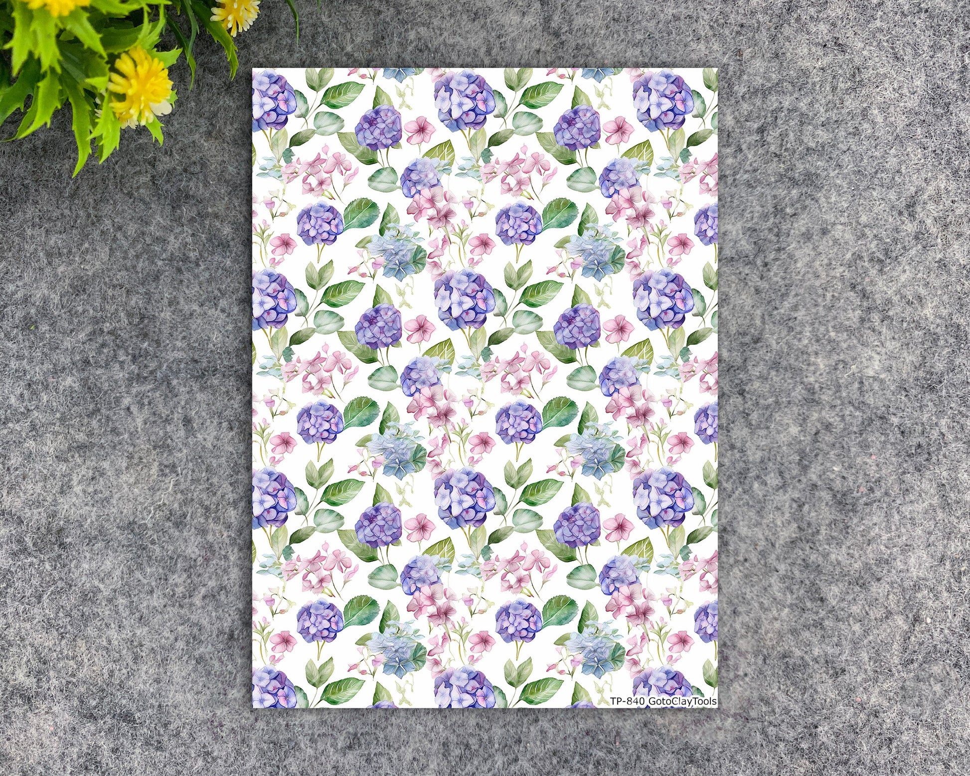 Transfer paper for polymer clay, Watercolor flowers, water soluble transfer paper, polymer clay image transfers, magic transfer paper #840