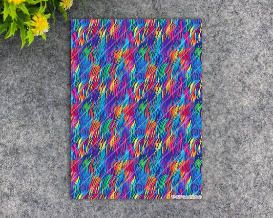 Transfer paper for polymer clay, Colorful Strokes, water soluble transfer paper, polymer clay image transfers, magic transfer paper #827