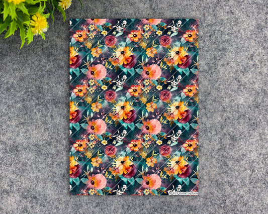 Transfer paper for polymer clay, Watercolor flowers, water soluble transfer paper, polymer clay image transfers, magic transfer paper #825