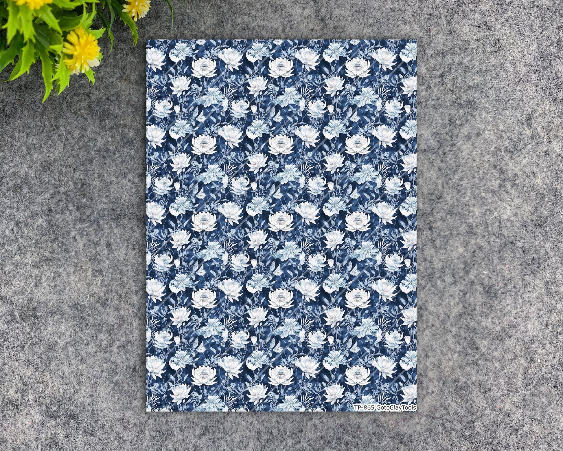Transfer paper for polymer clay, Watercolor flowers, water soluble transfer paper, polymer clay image transfers, magic transfer paper #865