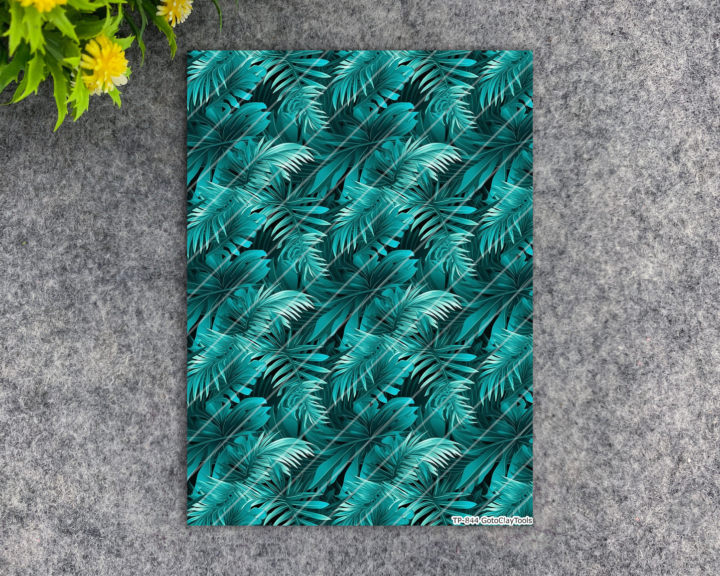 Transfer paper for polymer clay, Tropical leaves, water soluble transfer paper, polymer clay image transfers, magic transfer paper #844