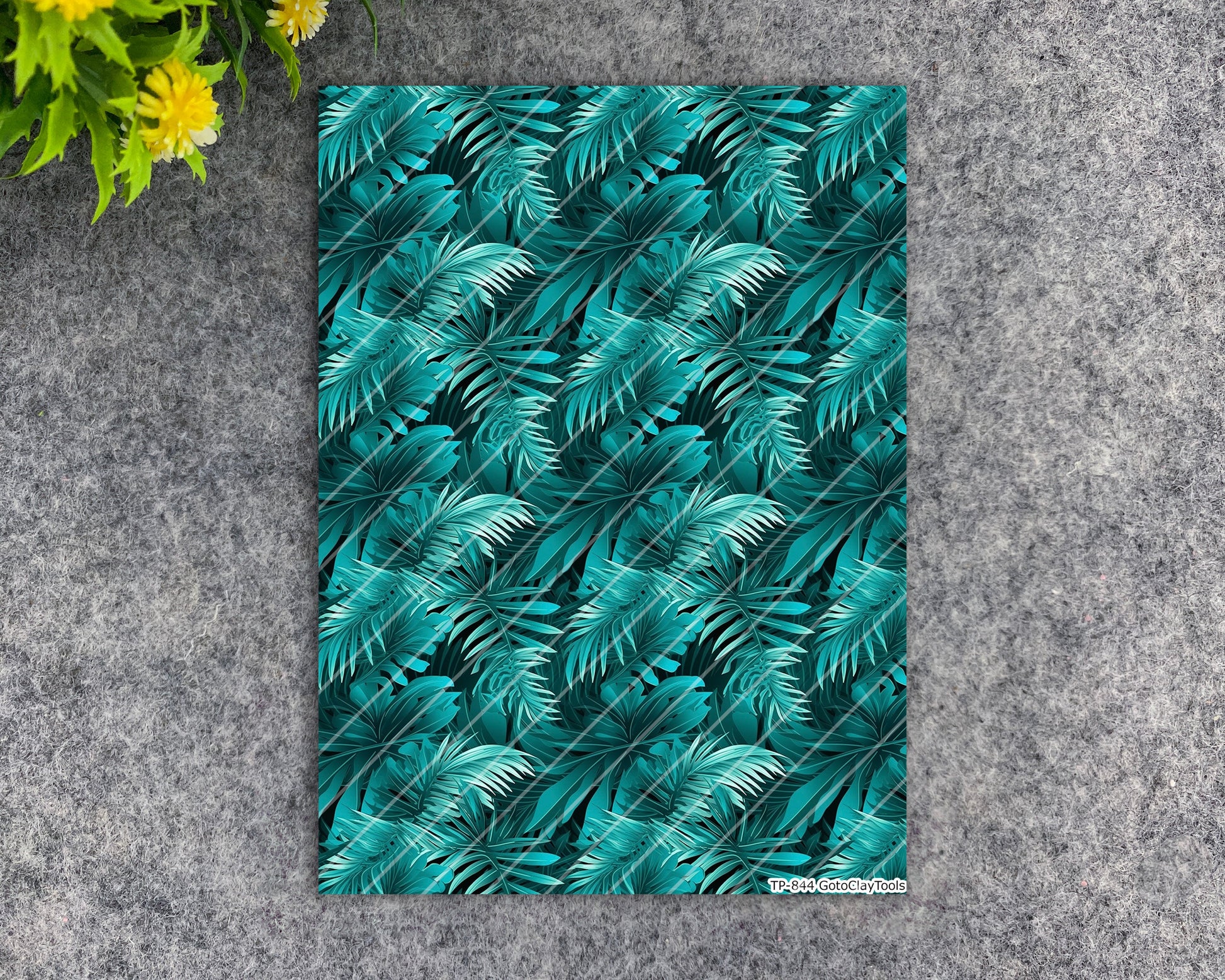 Transfer paper for polymer clay, Tropical leaves, water soluble transfer paper, polymer clay image transfers, magic transfer paper #844