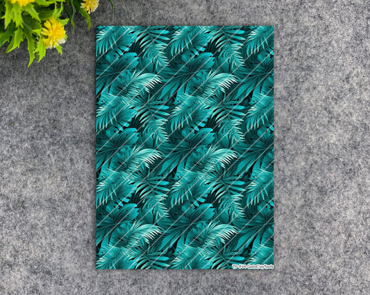 Transfer paper for polymer clay, Tropical leaves, water soluble transfer paper, polymer clay image transfers, magic transfer paper #844