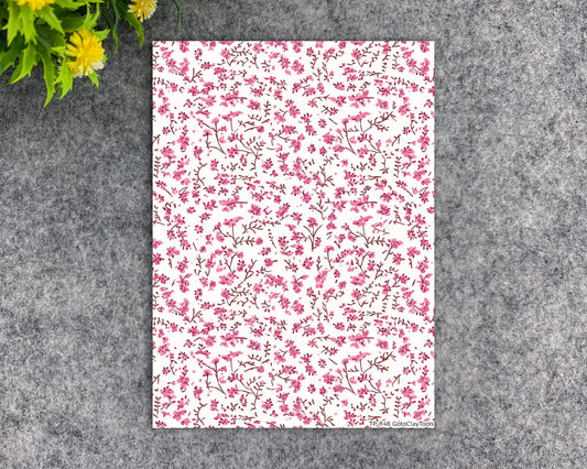 Transfer paper for polymer clay, Small liberty print , water soluble transfer paper, polymer clay image transfers, magic transfer paper #848