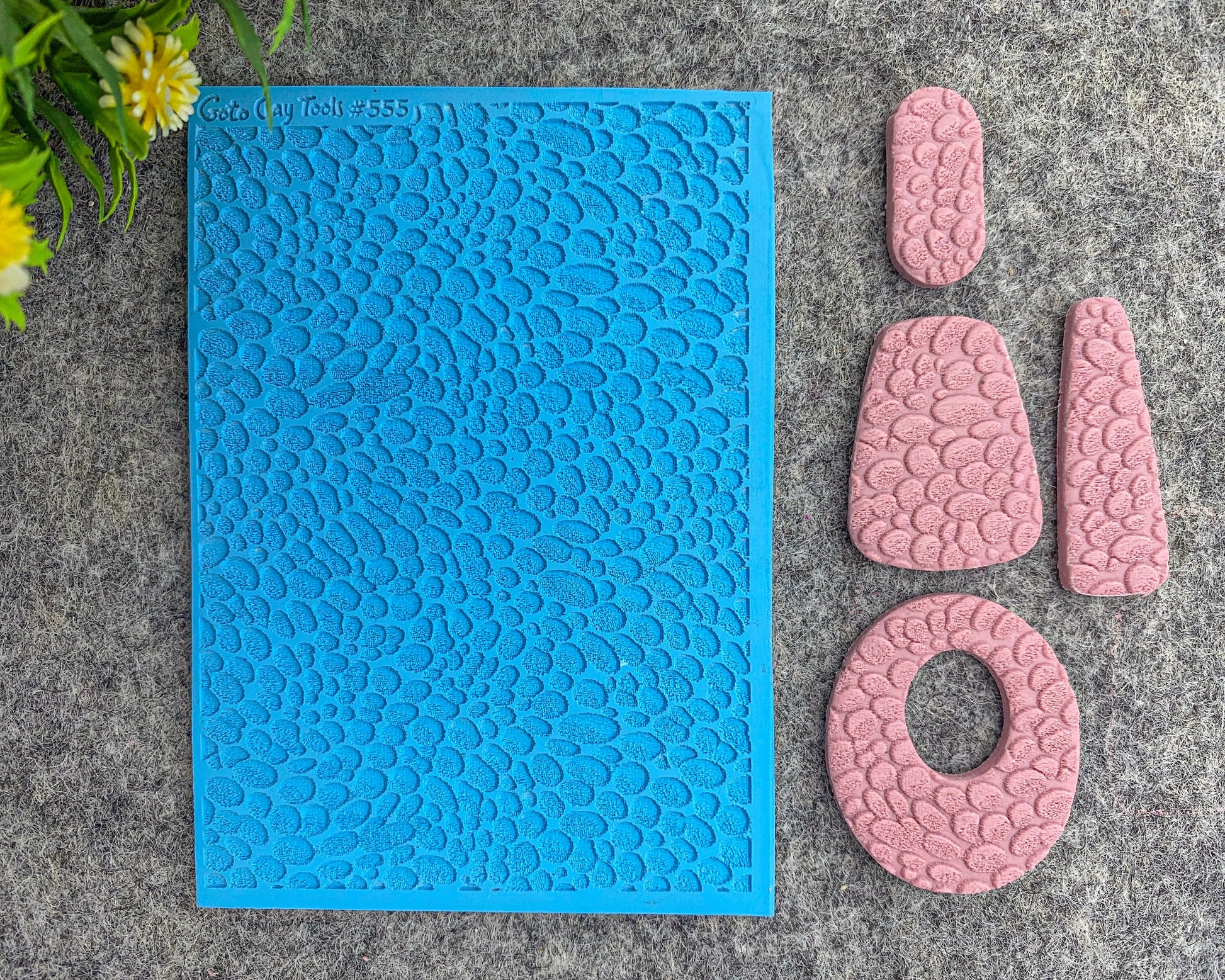 Pebbles Texture mat for polymer clay, Polymer Clay Rubber Texture mat, Texture Tile mats, Fimo, Sculpey, Cernit #555