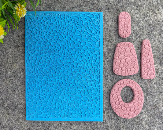 Pebbles Texture mat for polymer clay, Polymer Clay Rubber Texture mat, Texture Tile mats, Fimo, Sculpey, Cernit #555