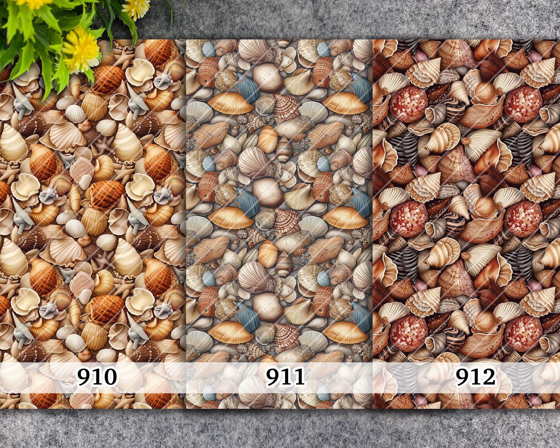 Water soluble Transfer paper for polymer clay, Seashells patterns, polymer clay image transfers, magic transfer paper