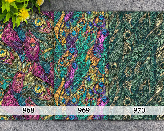 Water soluble Transfer paper for polymer clay, Peacock feather patterns, polymer clay image transfers, magic transfer paper