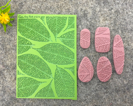 Dry Leaf Texture mat for polymer clay, Polymer Clay Rubber Texture mat, Texture Tile mats, Fimo, Sculpey, Cernit #574