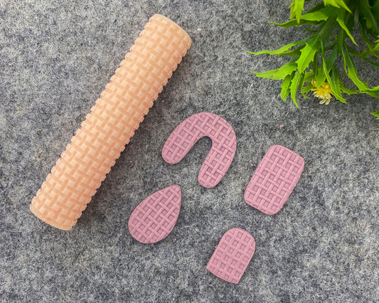 Wicker Clay Texture Roller, Polymer Clay Texture Roller, Resin Hand Roller for Polymer Clay, Polymer Clay Tools #104